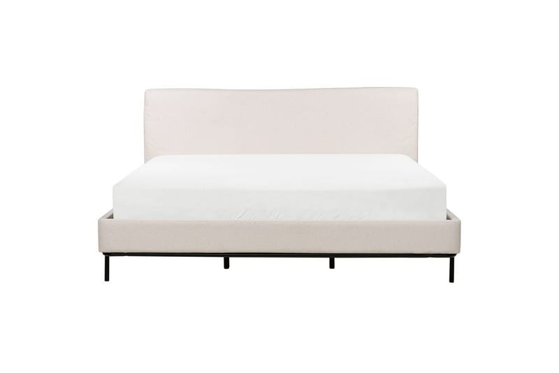 Dubbelsäng Corio med lamellram Beige-Svart, 180x200 cm - Beige-Svart, 180x200 cm - Möbler - Sovrum - Sängar - Ramsäng