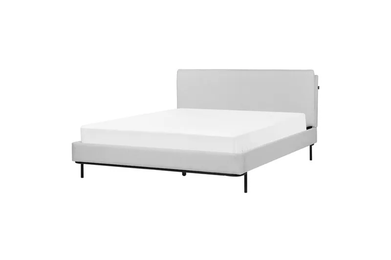 Dubbelsäng Corio med lamellram Grå-Svart, 160x200 cm, Grå-Svart, 160x200 cm