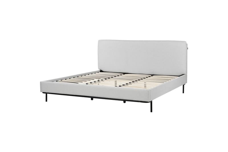 Dubbelsäng Corio med lamellram Grå-Svart, 180x200 cm - Grå-Svart, 180x200 cm - Möbler - Sovrum - Sängar - Ramsäng