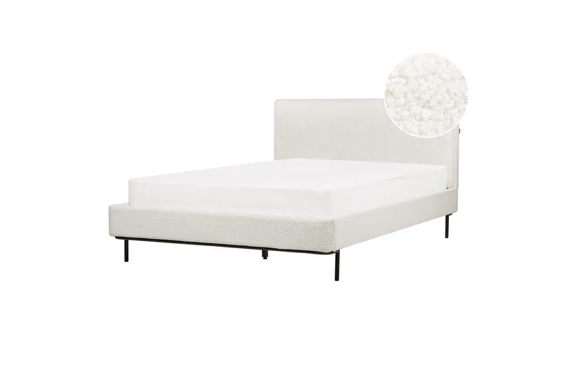 Dubbelsäng Corio med lamellram Vit-Svart, 140x200 cm, Vit-Svart, 140x200 cm