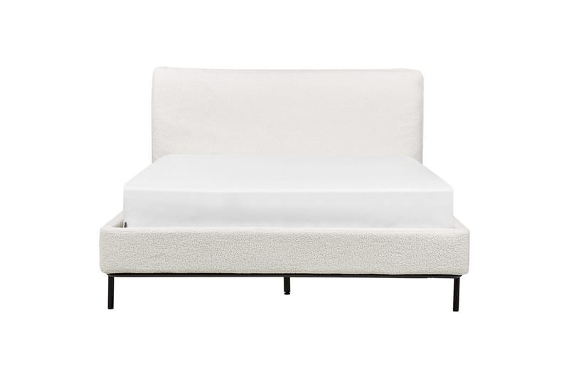 Dubbelsäng Corio med lamellram Vit-Svart, 140x200 cm - Vit-Svart, 140x200 cm - Möbler - Sovrum - Sängar - Ramsäng