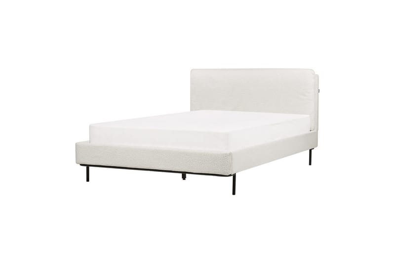 Dubbelsäng Corio med lamellram Vit-Svart, 140x200 cm - Vit-Svart, 140x200 cm - Möbler - Sovrum - Sängar - Ramsäng