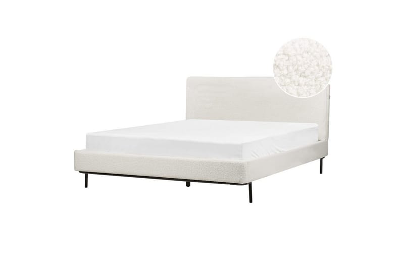 Dubbelsäng Corio med lamellram Vit-Svart, 160x200 cm, Vit-Svart, 160x200 cm