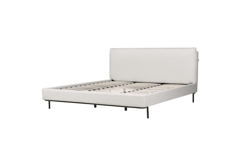 Dubbelsäng Corio med lamellram Vit-Svart, 180x200 cm - Vit-Svart, 180x200 cm - Möbler - Sovrum - Sängar - Ramsäng