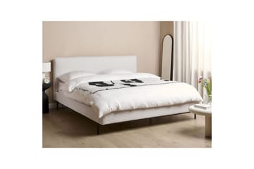 Dubbelsäng Corio med lamellram Vit-Svart, 180x200 cm - Vit-Svart, 180x200 cm - Möbler - Sovrum - Sängar - Ramsäng