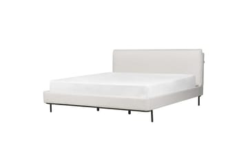 Dubbelsäng Corio med lamellram Vit-Svart, 180x200 cm - Vit-Svart, 180x200 cm - Möbler - Sovrum - Sängar - Ramsäng