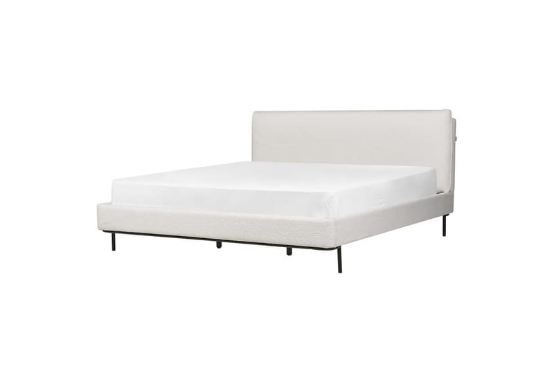 Dubbelsäng Corio med lamellram Vit-Svart, 180x200 cm - Vit-Svart, 180x200 cm - Möbler - Sovrum - Sängar - Ramsäng