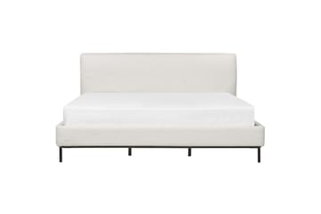 Dubbelsäng Corio med lamellram Vit-Svart, 180x200 cm - Vit-Svart, 180x200 cm - Möbler - Sovrum - Sängar - Ramsäng