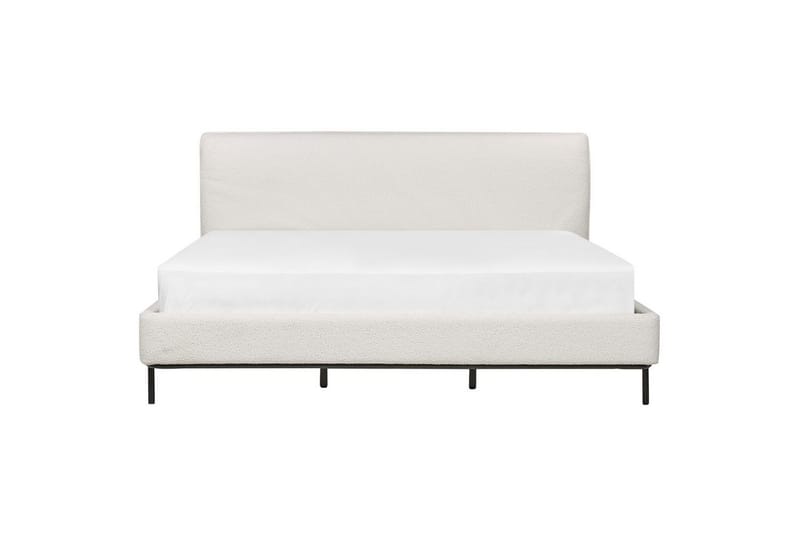 Dubbelsäng Corio med lamellram Vit-Svart, 180x200 cm - Vit-Svart, 180x200 cm - Möbler - Sovrum - Sängar - Ramsäng