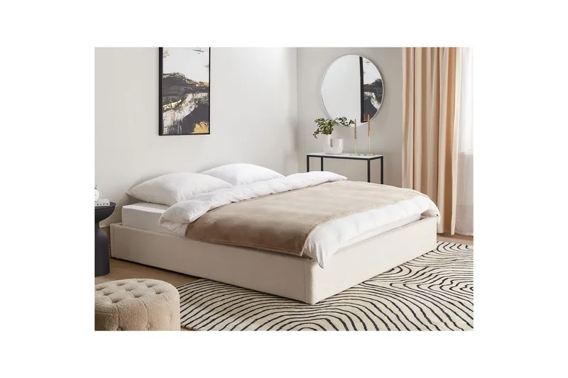 Dubbelsäng Dinan med lamellram Vit, 180x200 cm - Vit, 180x200 cm - Möbler - Sovrum - Sängar - Sängar med förvaring