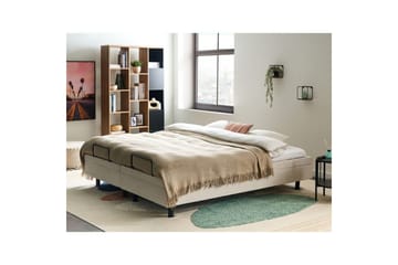 Dubbelsäng Duke II Beige-Svart, 180x200 cm - Beige-Svart, 180x200 cm - Möbler - Sovrum - Sängar - Komplett Sängpaket