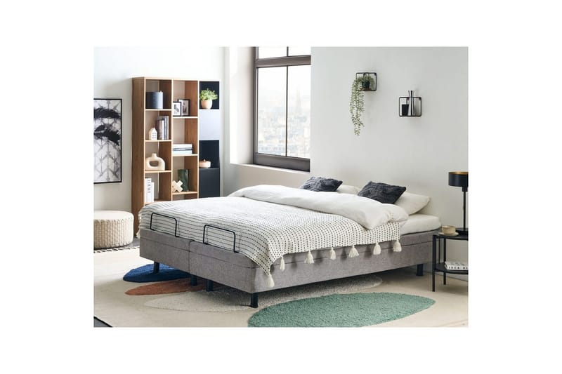 Dubbelsäng Duke II Grå-Svart, 160x200 cm - Grå-Svart, 160x200 cm - Möbler - Sovrum - Sängar - Komplett Sängpaket