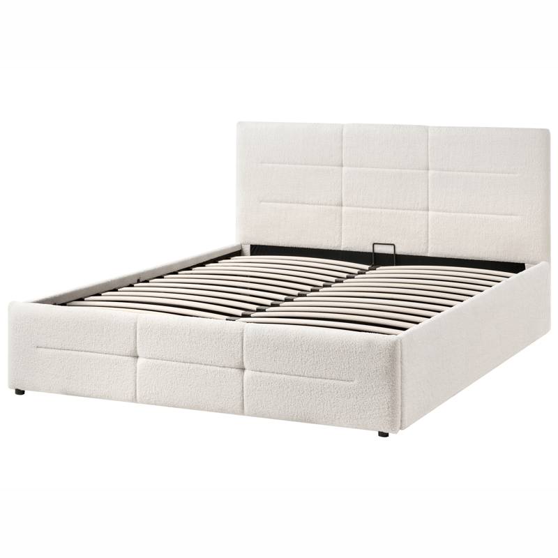 Dubbelsäng Massognes 140x200 cm - Off-White - Möbler - Sovrum - Sängar - Sängar med förvaring