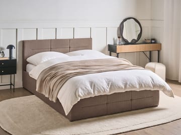 Dubbelsäng Massognes 140x200 cm - Taupe - Möbler - Sovrum - Sängram & sängstomme