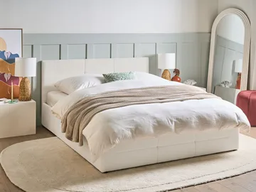 Dubbelsäng Massognes 160x200 cm - Off-White - Möbler - Sovrum - Sängar - Sängar med förvaring