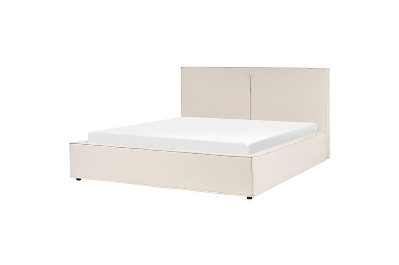 Dubbelsäng Moissac med lamellram Beige-Svart, 180x200 cm - Beige-Svart, 180x200 cm - Möbler - Sovrum - Sängar - Sängar med förvaring