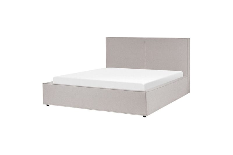 Dubbelsäng Moissac med lamellram Grå-Svart, 160x200 cm - Grå-Svart, 160x200 cm - Möbler - Sovrum - Sängar - Sängar med förvaring