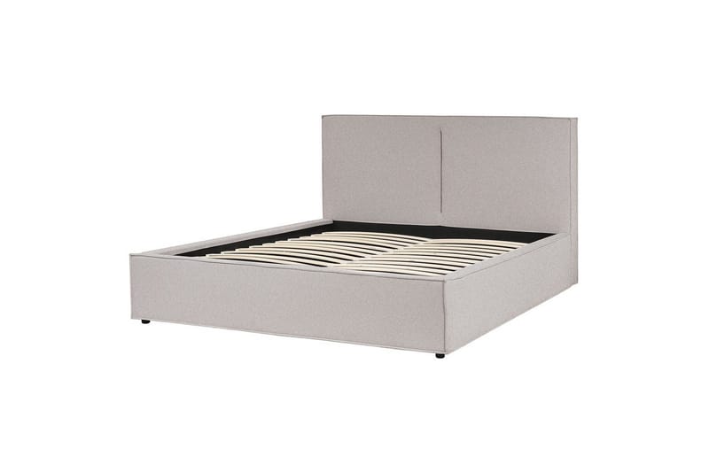 Dubbelsäng Moissac med lamellram Grå-Svart, 160x200 cm - Grå-Svart, 160x200 cm - Möbler - Sovrum - Sängar - Sängar med förvaring