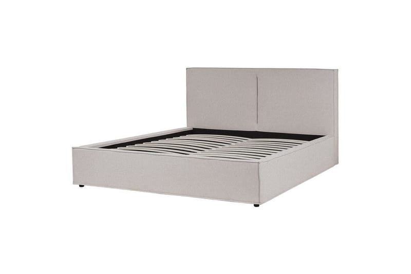 Dubbelsäng Moissac med lamellram Grå-Svart, 180x200 cm - Grå-Svart, 180x200 cm - Möbler - Sovrum - Sängar - Sängar med förvaring