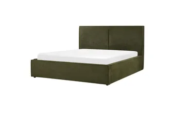 Dubbelsäng Moissac med lamellram Grön-Svart, 160x200 cm - Grön-Svart, 160x200 cm - Möbler - Sovrum - Sängar - Sängar med förvaring