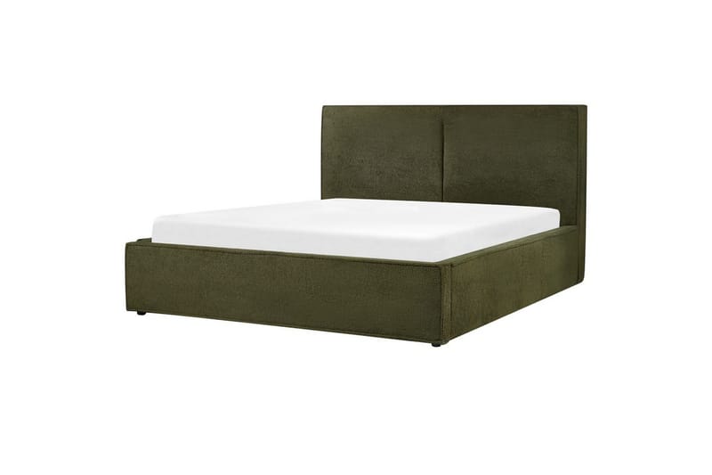 Dubbelsäng Moissac med lamellram Grön-Svart, 160x200 cm - Grön-Svart, 160x200 cm - Möbler - Sovrum - Sängar - Sängar med förvaring