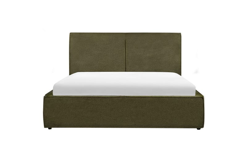 Dubbelsäng Moissac med lamellram Grön-Svart, 160x200 cm - Grön-Svart, 160x200 cm - Möbler - Sovrum - Sängar - Sängar med förvaring
