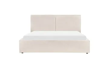 Dubbelsäng Moissac med lamellram Vit-Svart, 180x200 cm - Vit-Svart, 180x200 cm - Möbler - Sovrum - Sängar - Sängar med förvaring