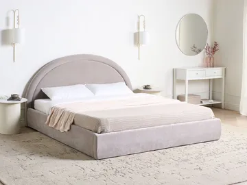 Dubbelsäng Mouzon 180x200 cm - Taupe - Möbler - Sovrum - Sängar - Sängar med förvaring