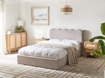 Dubbelsäng Nanterre 140x200 cm - Taupe - Möbler - Sovrum - Sängram & sängstomme