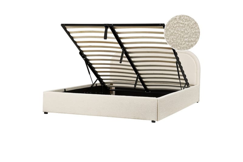 Dubbelsäng Quillien med förvaring 160x200 cm, 160x200 cm