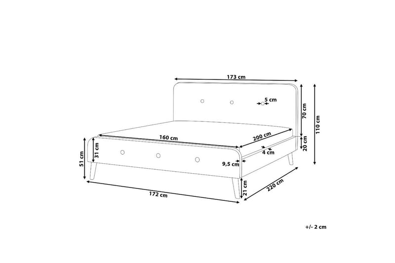 Dubbelsäng Rennes II med lamellram - Möbler - Sovrum - Sängar - Ramsäng