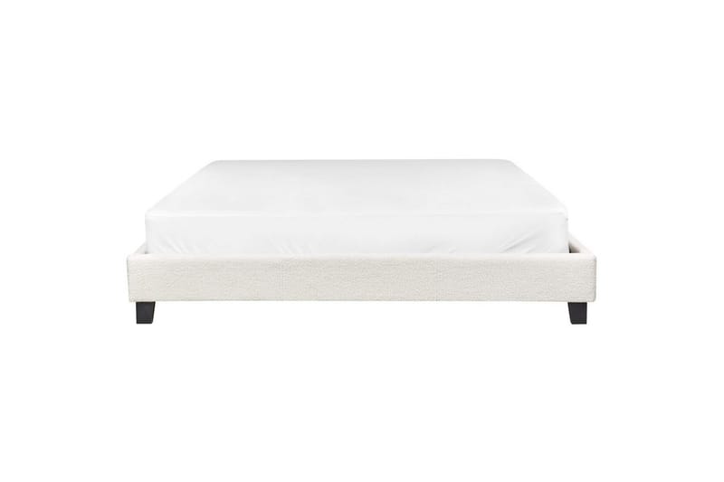 Dubbelsäng Roanne med lamellram Beige-Mörkt Trä, 180x200 cm, Bouclé - Beige-Mörkt Trä, 180x200 cm, Bouclé - Möbler - Sovrum - Sängar - Ramsäng