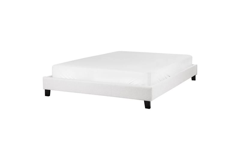 Dubbelsäng Roanne med lamellram Grå-Mörkt Trä, 160x200 cm, Polyester, Grå-Mörkt Trä, 160x200 cm, Polyester