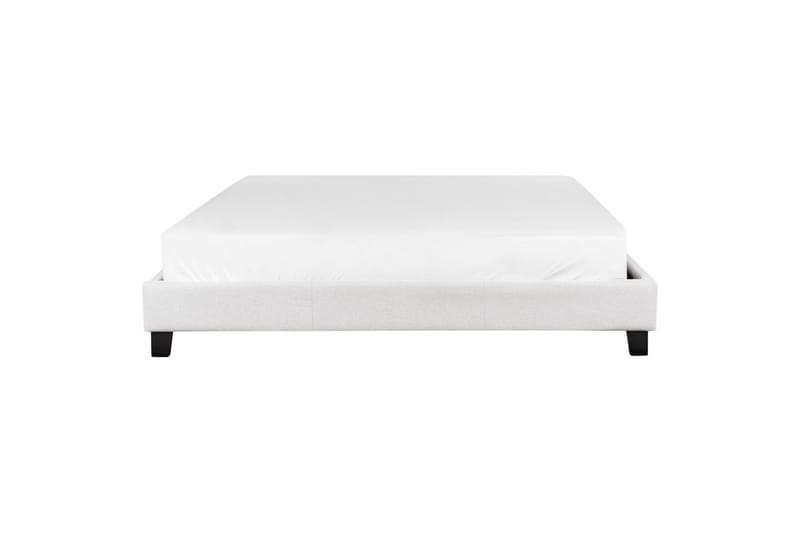 Dubbelsäng Roanne med lamellram Grå-Mörkt Trä, 180x200 cm, Polyester - Grå-Mörkt Trä, 180x200 cm, Polyester - Möbler - Sovrum - Sängar - Ramsäng