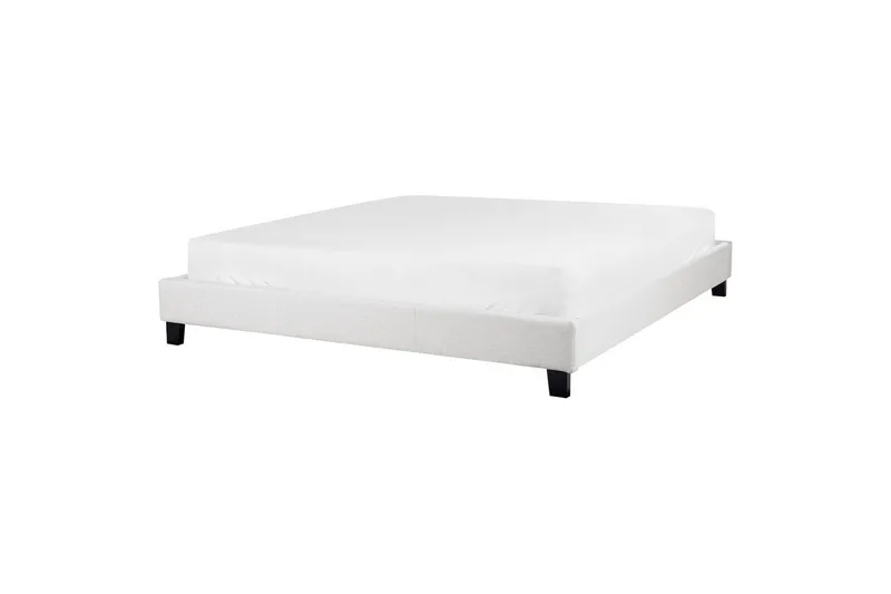 Dubbelsäng Roanne med lamellram Grå-Mörkt Trä, 180x200 cm, Polyester, Grå-Mörkt Trä, 180x200 cm, Polyester