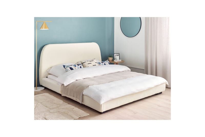 Dubbelsäng Roisel med lamellram 160x200, Bouclé - 160x200, Bouclé - Möbler - Sovrum - Sängar - Ramsäng