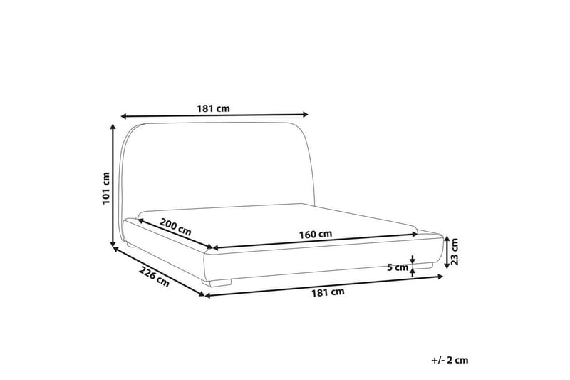 Dubbelsäng Roisel med lamellram 160x200, Bouclé - 160x200, Bouclé - Möbler - Sovrum - Sängar - Ramsäng