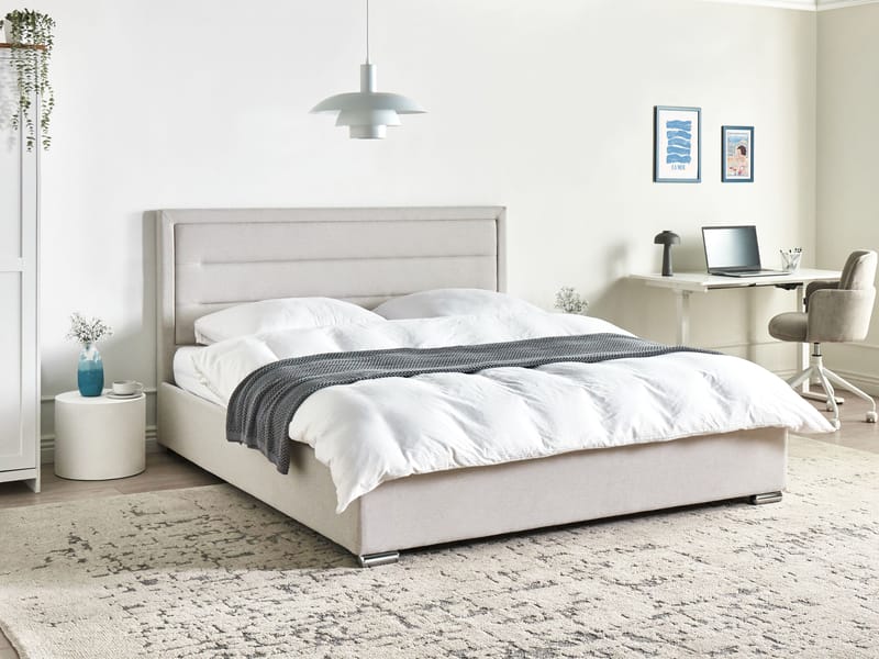 Dubbelsäng Rouen 180x200 cm - Ljusbeige - Möbler - Sovrum - Sängar - Sängar med förvaring
