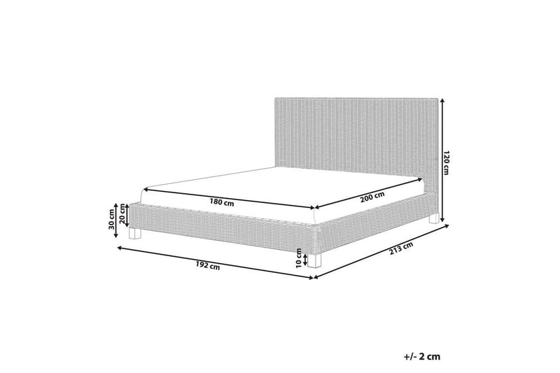 Dubbelsäng Salbris med lamellram 180x200 cm - 180x200 cm - Möbler - Sovrum - Sängar - Ramsäng