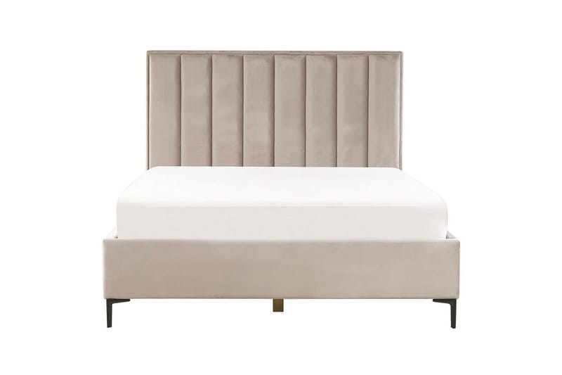Dubbelsäng Sezanne med förvaring Beige-Grå-Svart, 160x200 cm - Beige-Grå-Svart, 160x200 cm - Möbler - Sovrum - Sängar - Sängar med förvaring