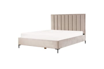 Dubbelsäng Sezanne med förvaring Beige-Grå-Svart, 180x200 cm - Beige-Grå-Svart, 180x200 cm - Möbler - Sovrum - Sängar - Sängar med förvaring