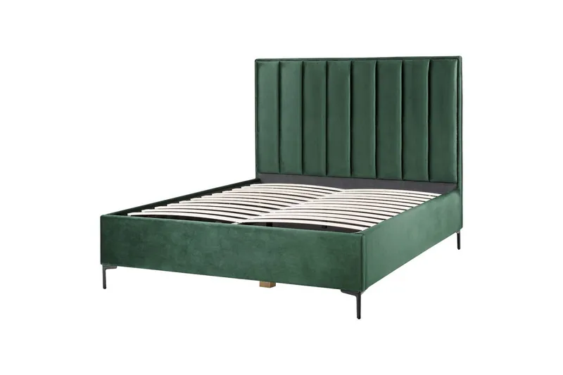 Dubbelsäng Sezanne med förvaring Grön-Svart, 160x200 cm - Grön-Svart, 160x200 cm - Möbler - Sovrum - Sängar - Sängar med förvaring