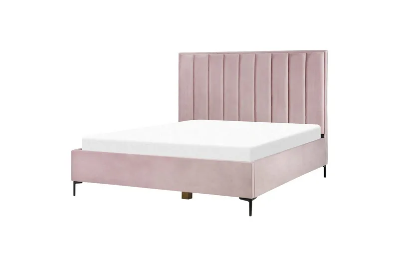 Dubbelsäng Sezanne med förvaring Rosa-Svart, 180x200 cm - Rosa-Svart, 180x200 cm - Möbler - Sovrum - Sängar - Sängar med förvaring