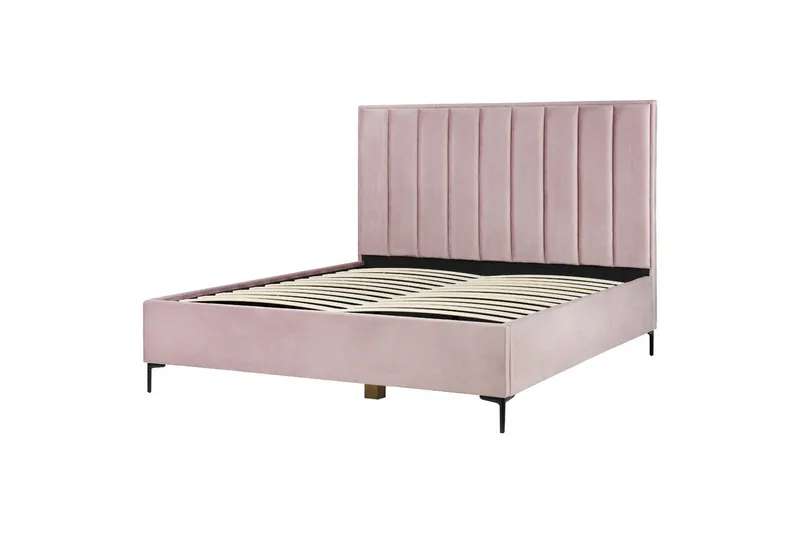 Dubbelsäng Sezanne med förvaring Rosa-Svart, 180x200 cm - Rosa-Svart, 180x200 cm - Möbler - Sovrum - Sängar - Sängar med förvaring