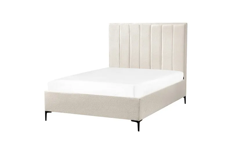 Dubbelsäng Sezanne med lamellram Vit-Svart, 140x200 cm - Vit-Svart, 140x200 cm - Möbler - Sovrum - Sängar - Sängar med förvaring