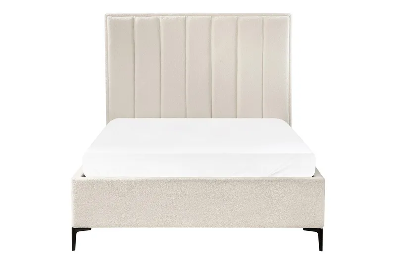 Dubbelsäng Sezanne med lamellram Vit-Svart, 140x200 cm - Vit-Svart, 140x200 cm - Möbler - Sovrum - Sängar - Sängar med förvaring