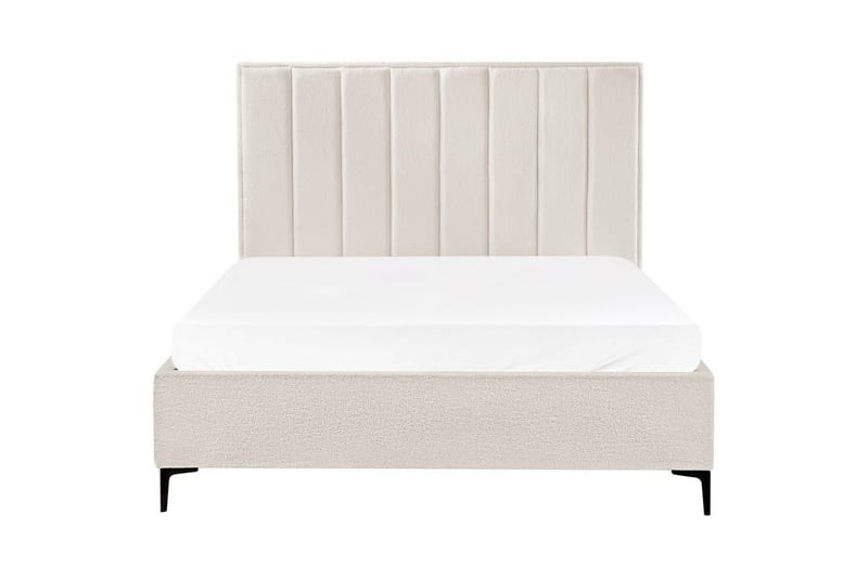 Dubbelsäng Sezanne med lamellram Vit-Svart, 160x200 cm - Vit-Svart, 160x200 cm - Möbler - Sovrum - Sängar - Sängar med förvaring