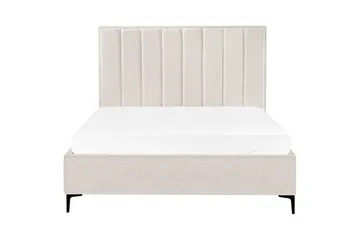Dubbelsäng Sezanne med lamellram Vit-Svart, 160x200 cm - Vit-Svart, 160x200 cm - Möbler - Sovrum - Sängar - Sängar med förvaring