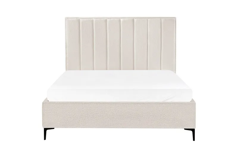 Dubbelsäng Sezanne med lamellram Vit-Svart, 160x200 cm - Vit-Svart, 160x200 cm - Möbler - Sovrum - Sängar - Sängar med förvaring