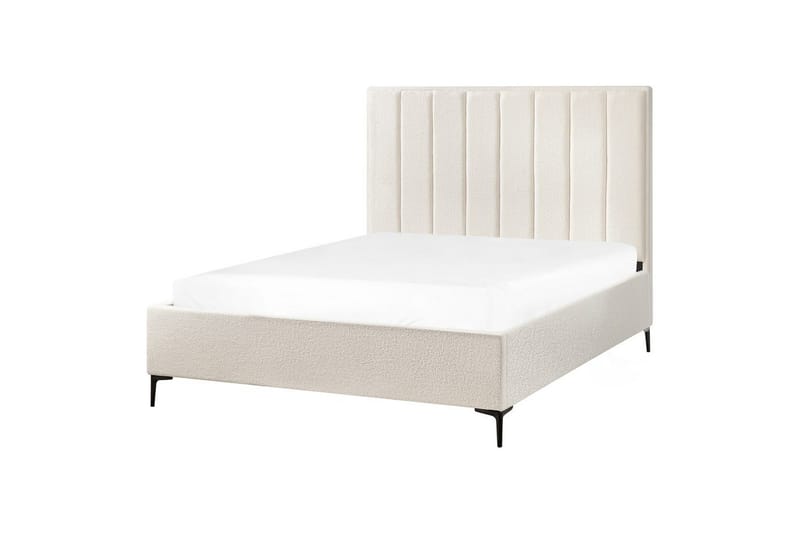 Dubbelsäng Sezanne med lamellram Vit-Svart, 160x200 cm - Vit-Svart, 160x200 cm - Möbler - Sovrum - Sängar - Sängar med förvaring